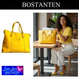 BOSTANTEN Laptop, Travel, Work Bag/Tote w/Adjustable Handles & Crossbody, NWOT